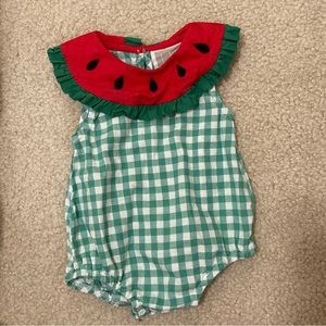 Lil Cactus watermelon collar onesie / bubble 🍉